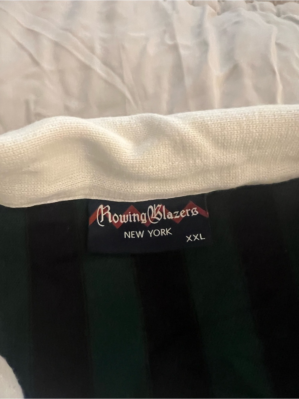Rowing Blazers Green & Navy Striped Long-Sleeve Rugby Shirt - Picture 2 of 6
